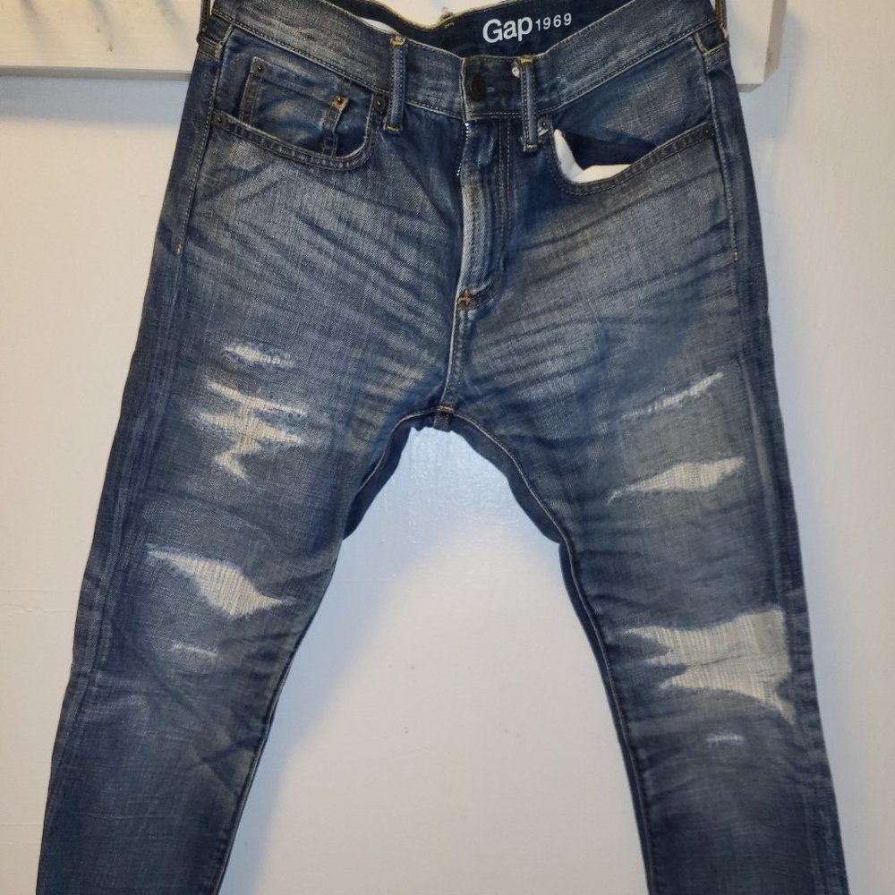 Gap 1969 Disressed Slim Jeans